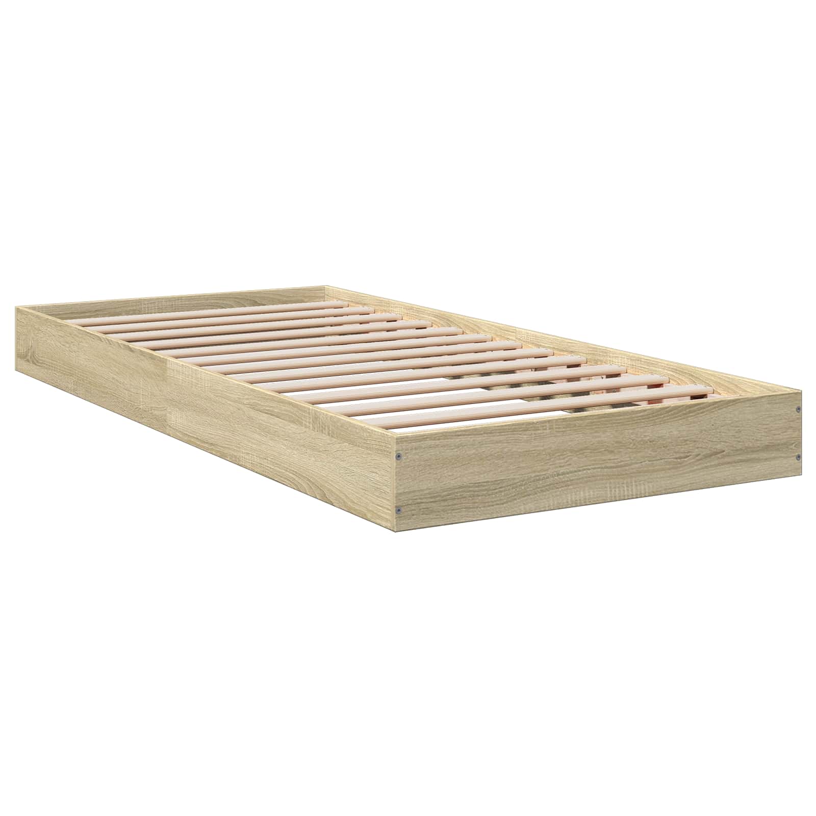 Bodenbettgestell Sonoma-Eiche 80 x 200 cm Holzwerkstoff