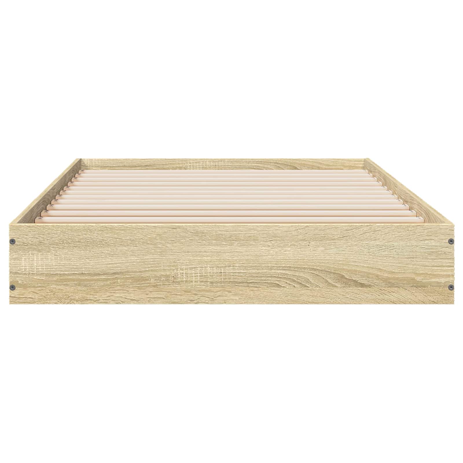 Bodenbettgestell Sonoma-Eiche 80 x 200 cm Holzwerkstoff