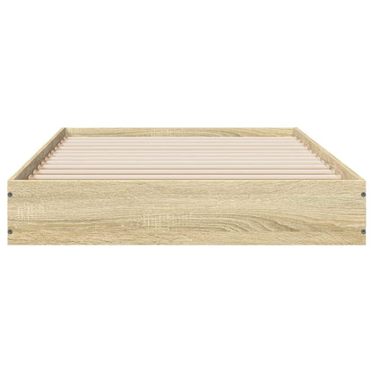 Bodenbettgestell Sonoma-Eiche 80 x 200 cm Holzwerkstoff