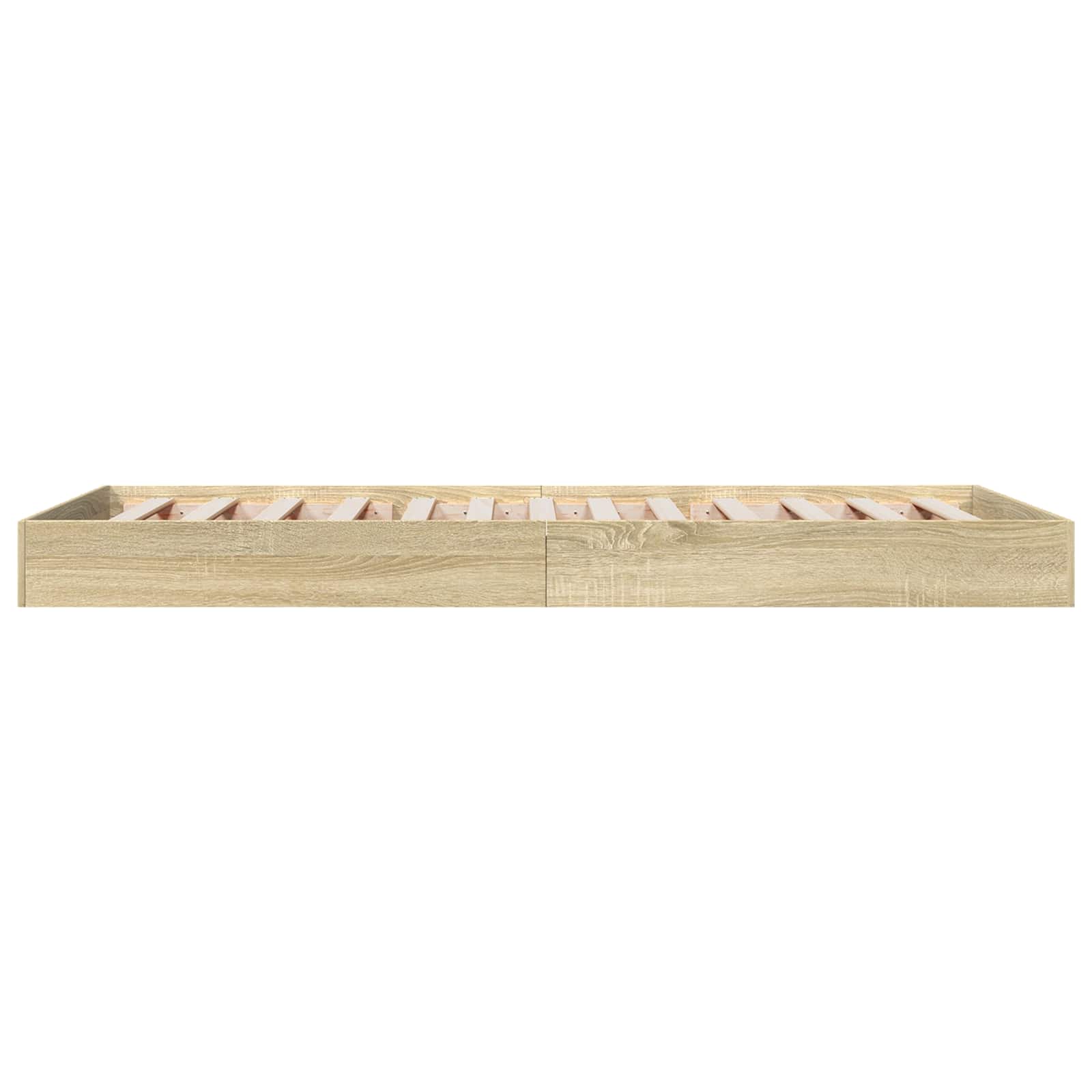 Bodenbettgestell Sonoma-Eiche 80 x 200 cm Holzwerkstoff