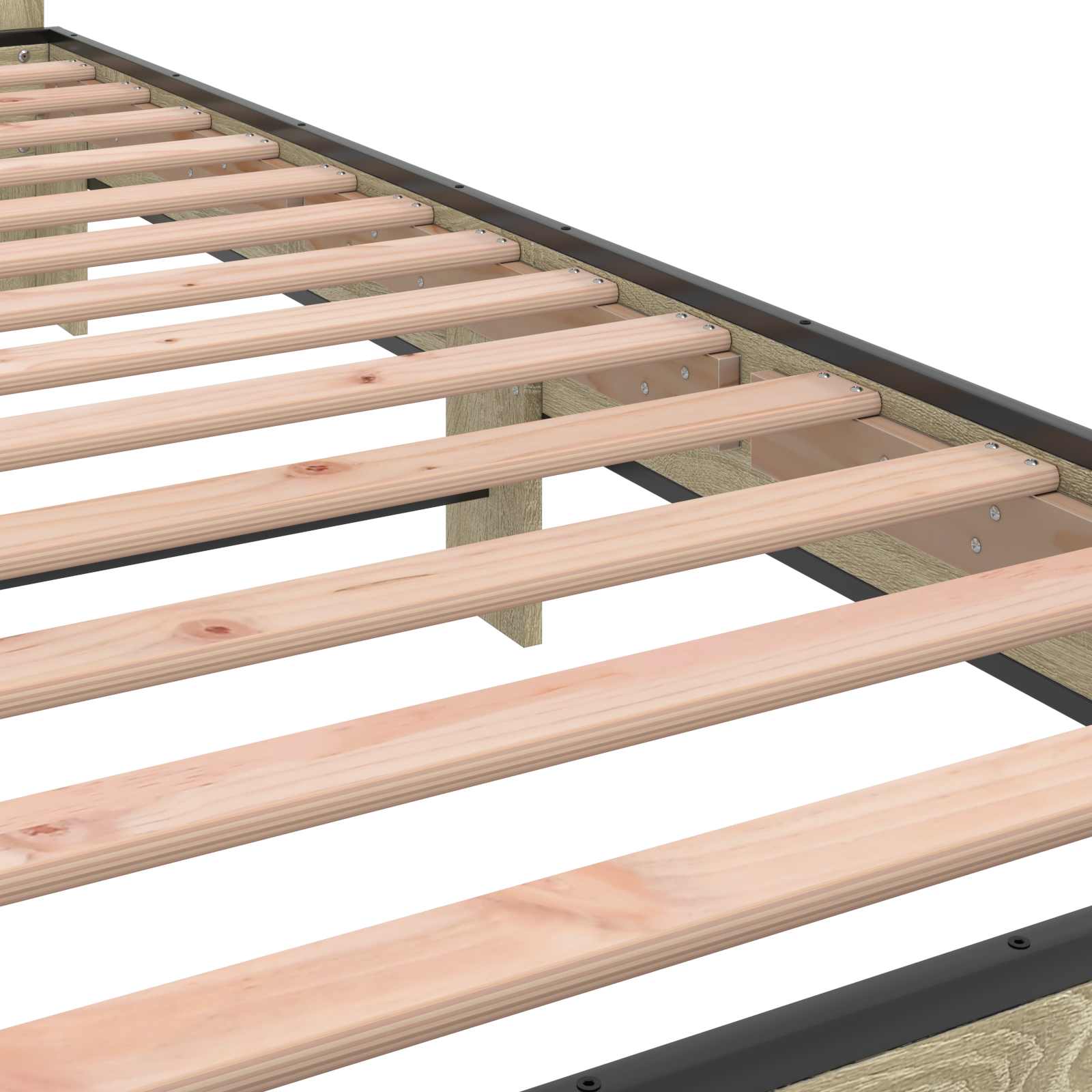 Bettgestell mit Kopfteil Sonoma-Eiche 80 x 200 cm Holzwerkstoff