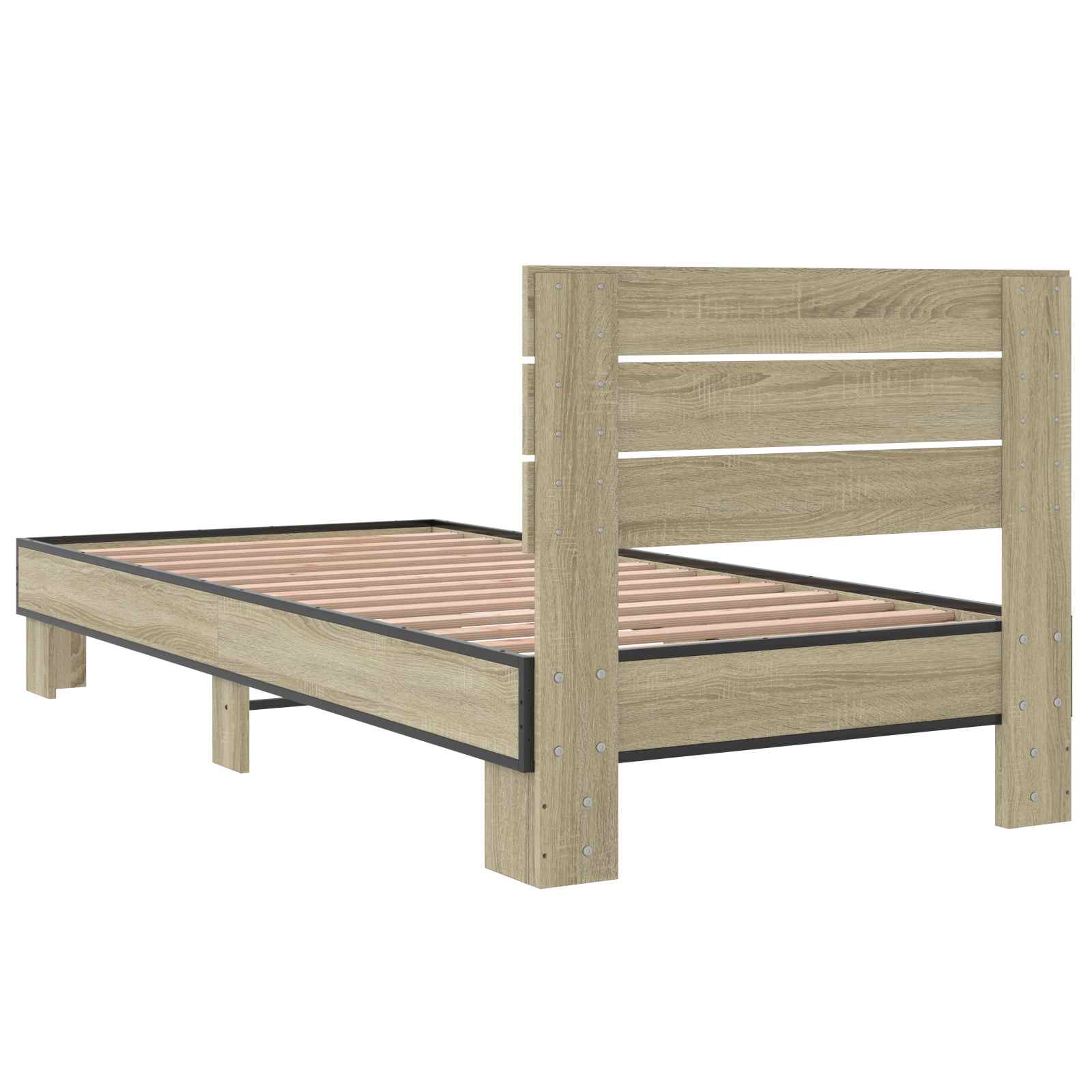 Bettgestell mit Kopfteil Sonoma-Eiche 80 x 200 cm Holzwerkstoff