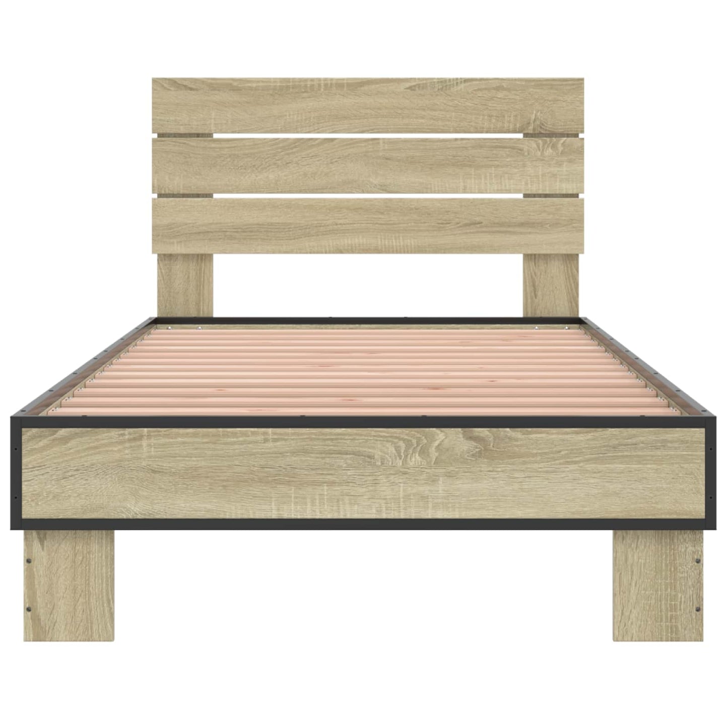 Bettgestell mit Kopfteil Sonoma-Eiche 80 x 200 cm Holzwerkstoff