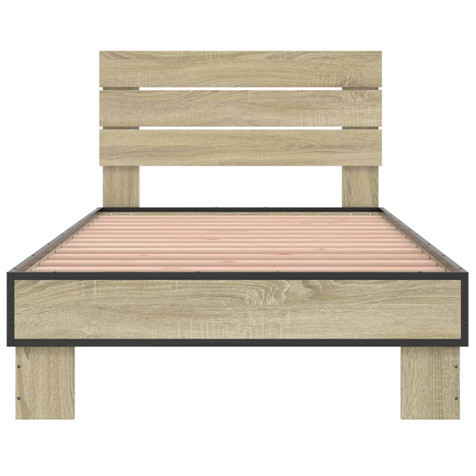 Bettgestell mit Kopfteil Sonoma-Eiche 80 x 200 cm Holzwerkstoff
