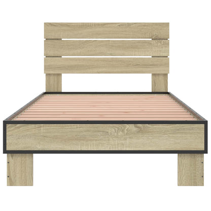 Bettgestell mit Kopfteil Sonoma-Eiche 80 x 200 cm Holzwerkstoff