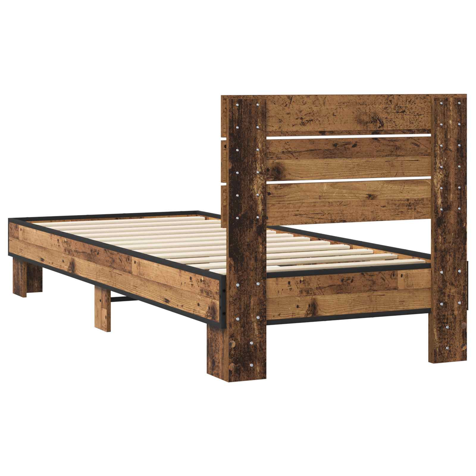 Bettgestell mit Kopfteil Altholz 80 x 200 cm Holzwerkstoff