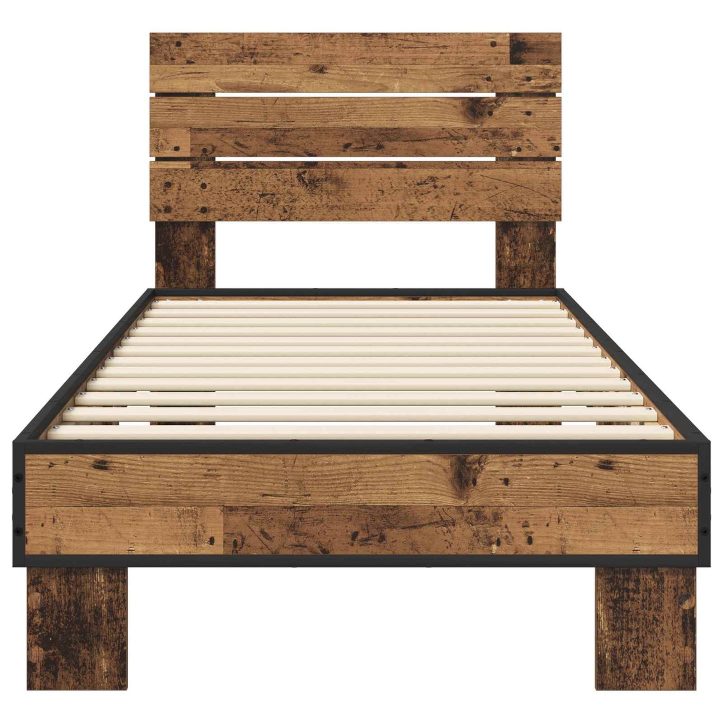Bettgestell mit Kopfteil Altholz 80 x 200 cm Holzwerkstoff