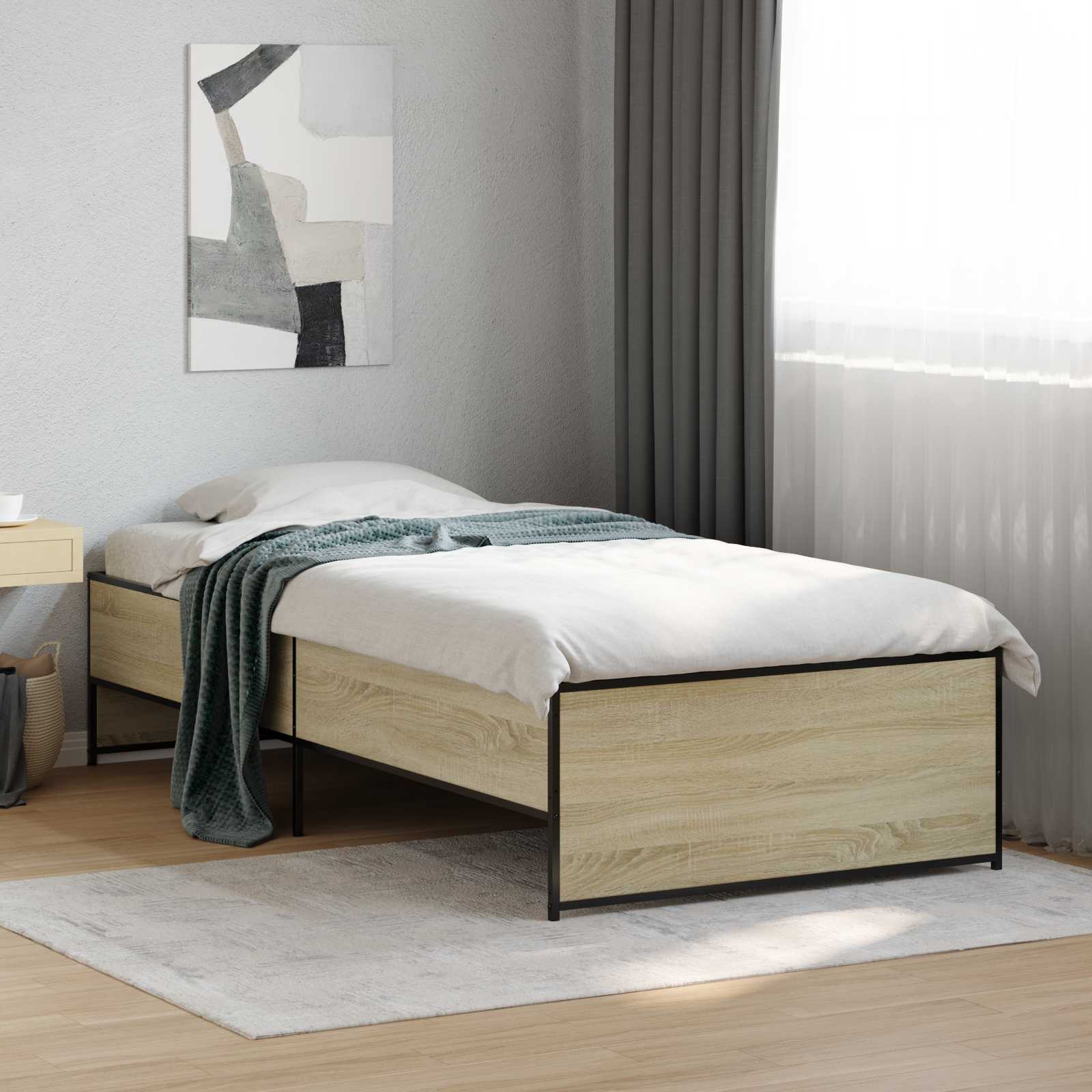 Bettrahmen Sonoma-Eiche 80 x 200 cm Holzwerkstoff