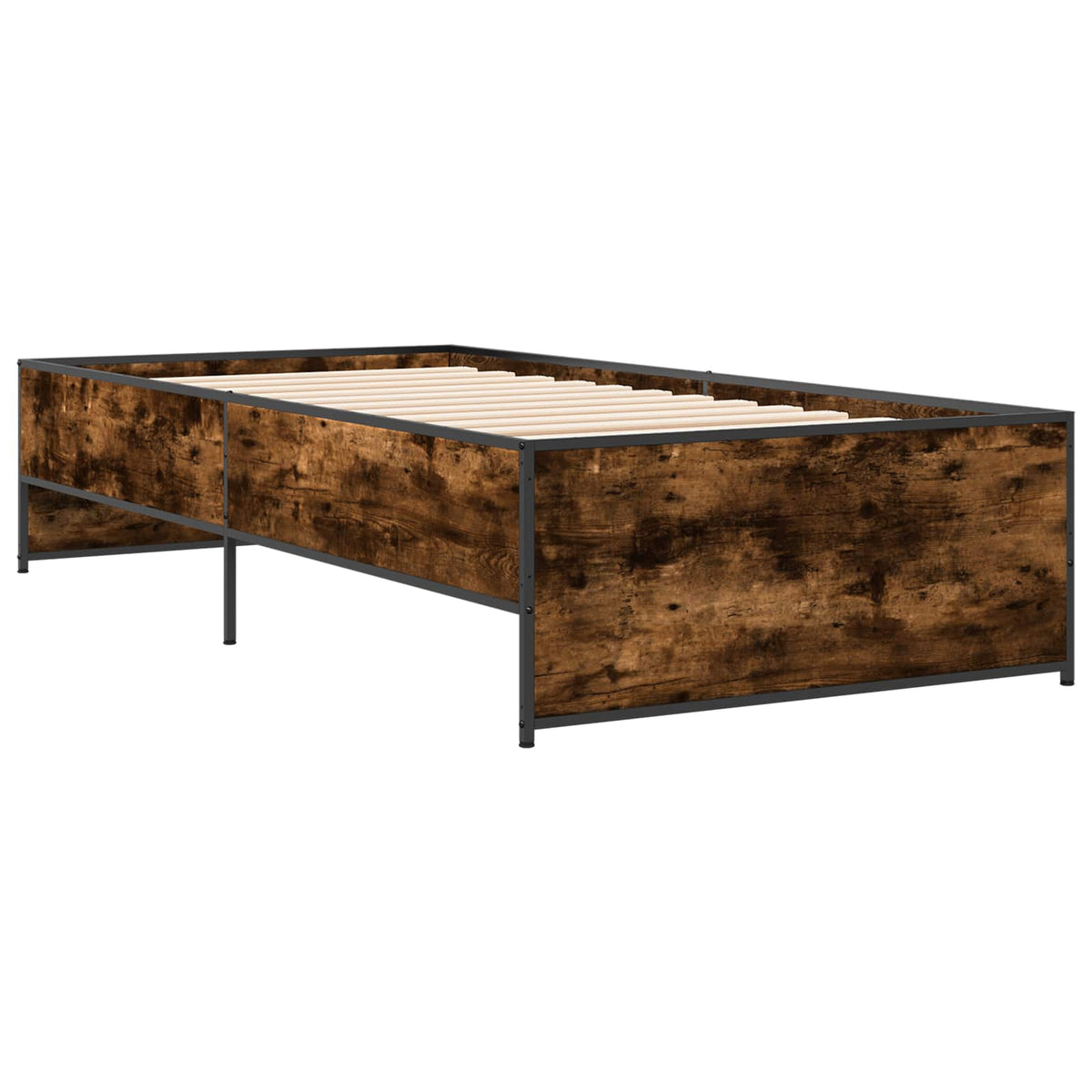Bettrahmen Geräucherte Eiche 80 x 200 cm Holzwerkstoff