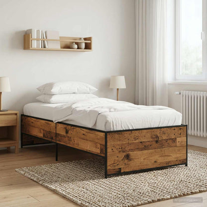 Bettrahmen Altholz 80 x 200 cm Holzwerkstoff