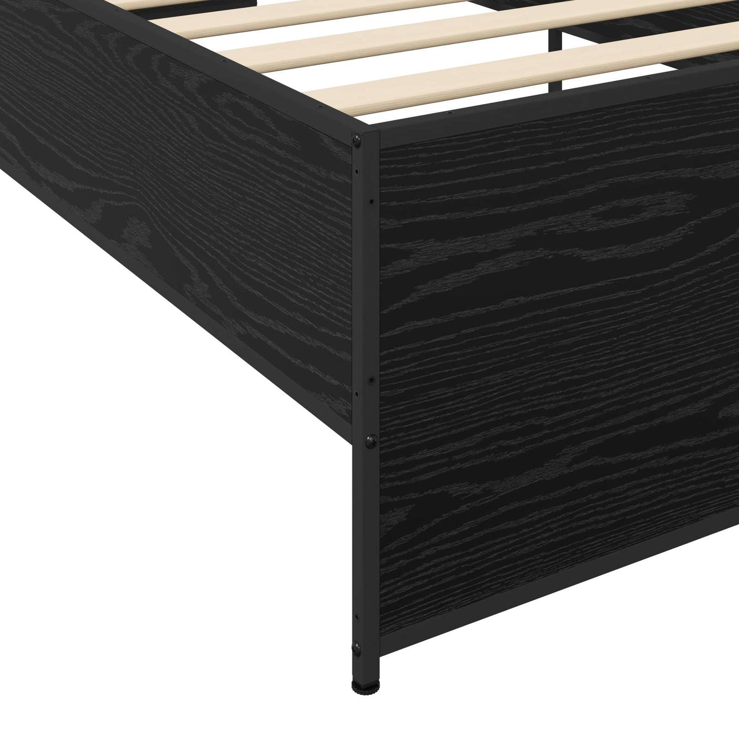 Bettrahmen Schwarze Eiche 80 x 200 cm Holzwerkstoff