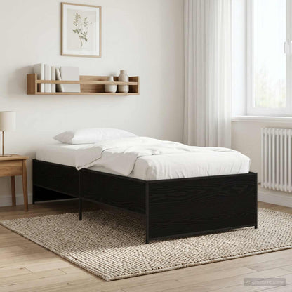 Bettrahmen Schwarze Eiche 80 x 200 cm Holzwerkstoff