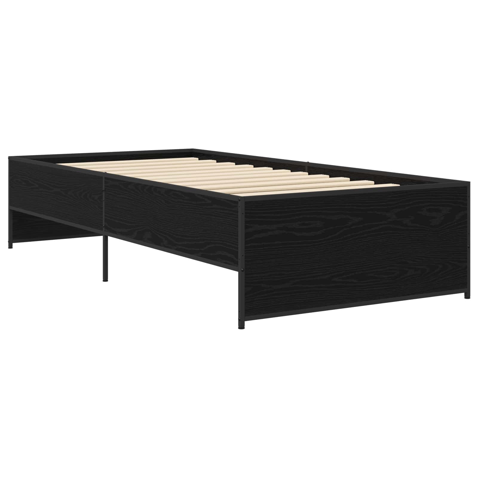 Bettrahmen Schwarze Eiche 80 x 200 cm Holzwerkstoff