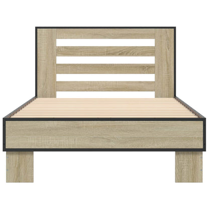 Bettgestell mit Kopfteil Sonoma-Eiche 80 x 200 cm Holzwerkstoff