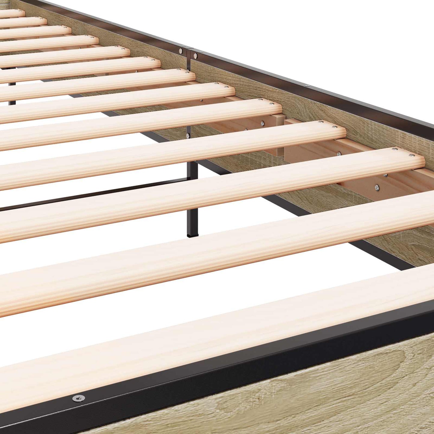 Bettgestell mit Kopfteil Sonoma-Eiche 80 x 200 cm Holzwerkstoff