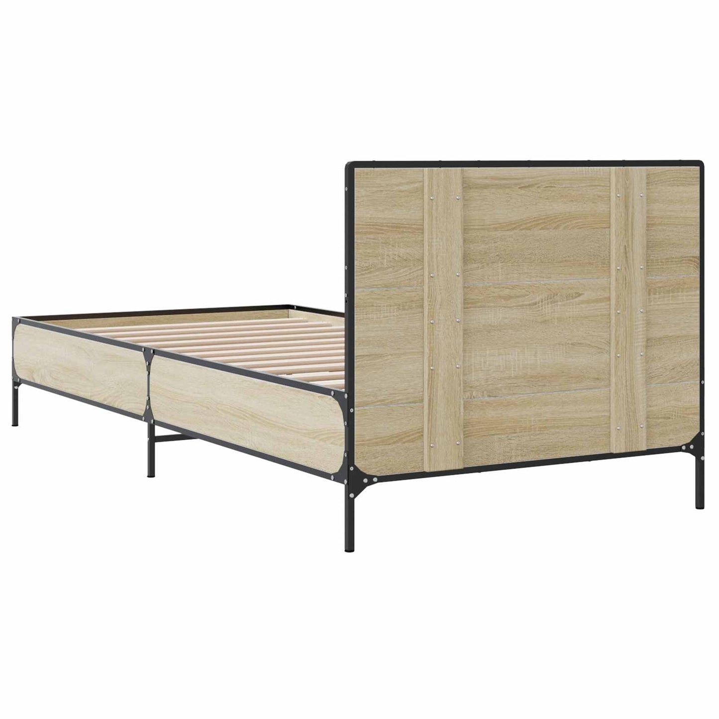 Bettgestell mit Kopfteil Sonoma-Eiche 80 x 200 cm Holzwerkstoff