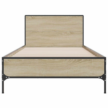 Bettgestell mit Kopfteil Sonoma-Eiche 80 x 200 cm Holzwerkstoff