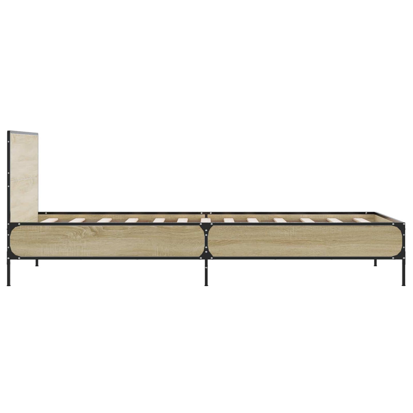 Bettgestell mit Kopfteil Sonoma-Eiche 80 x 200 cm Holzwerkstoff