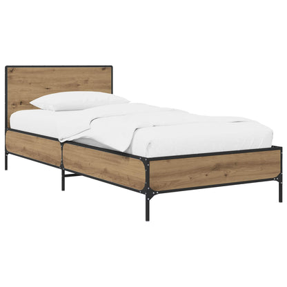 Bettgestell mit Kopfteil Artisan-Eiche 80 x 200 cm