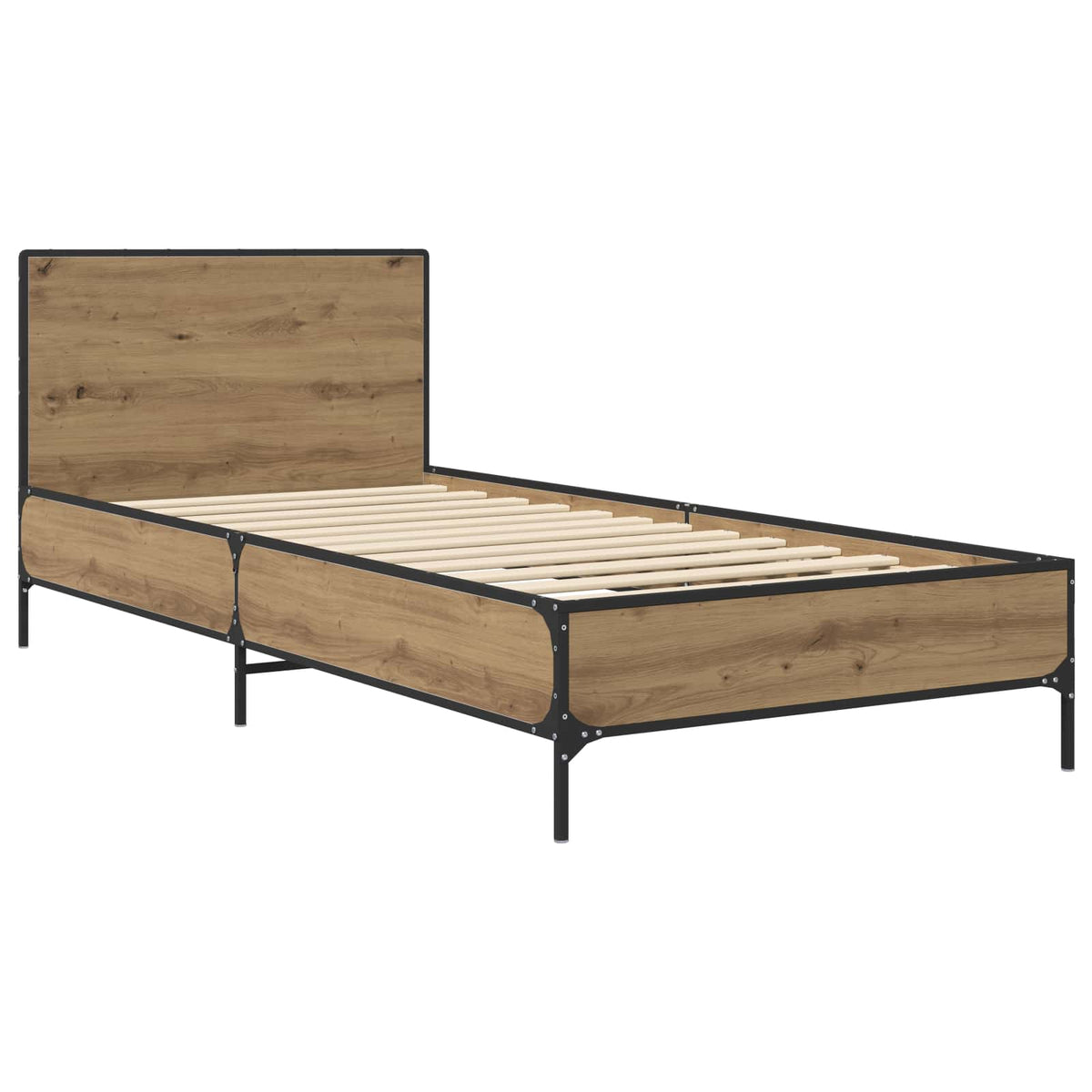 Bettgestell mit Kopfteil Artisan-Eiche 80 x 200 cm