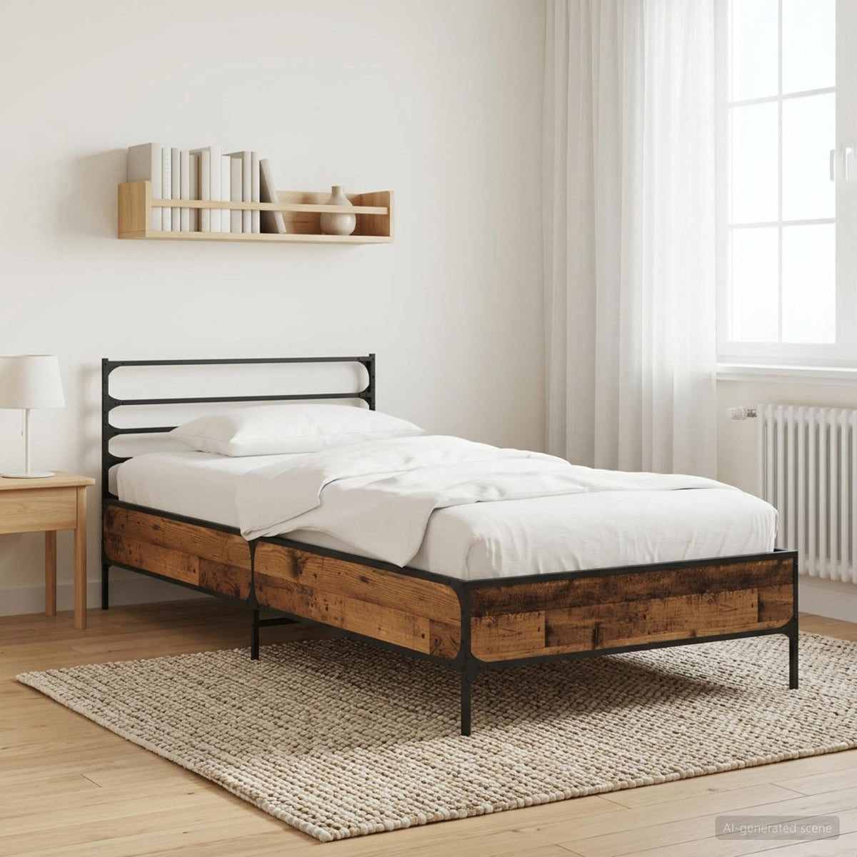 Bettrahmen Altholz 80 x 200 cm Holzwerkstoff