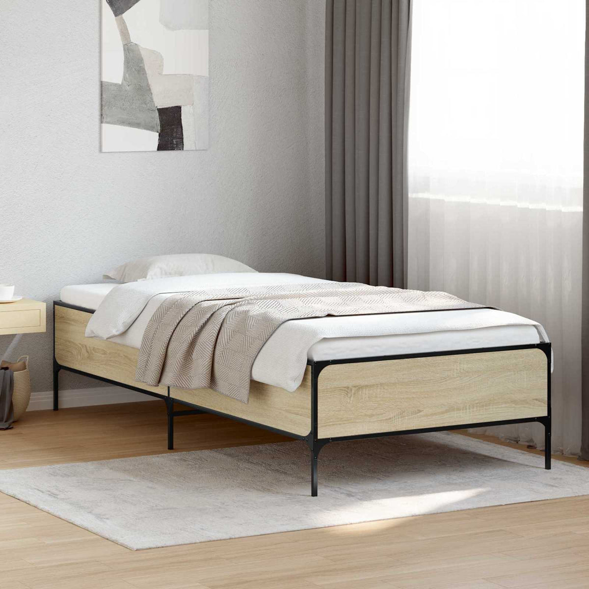 Bettrahmen Sonoma-Eiche 80 x 200 cm Holzwerkstoff