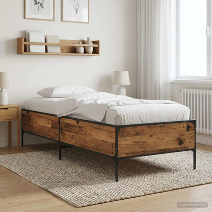 Bettrahmen Altholz 80 x 200 cm Holzwerkstoff