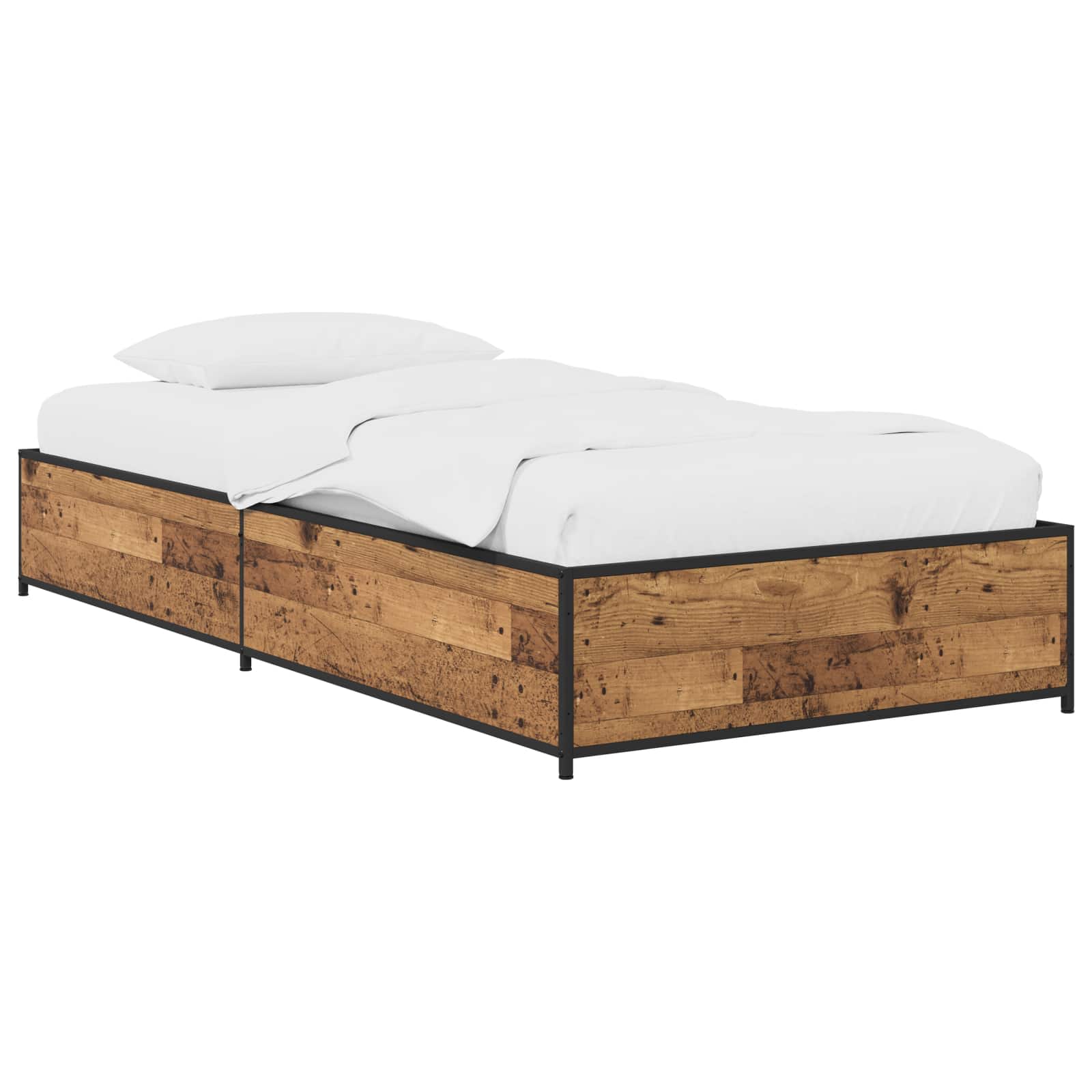 Bettrahmen Altholz 80 x 200 cm Holzwerkstoff