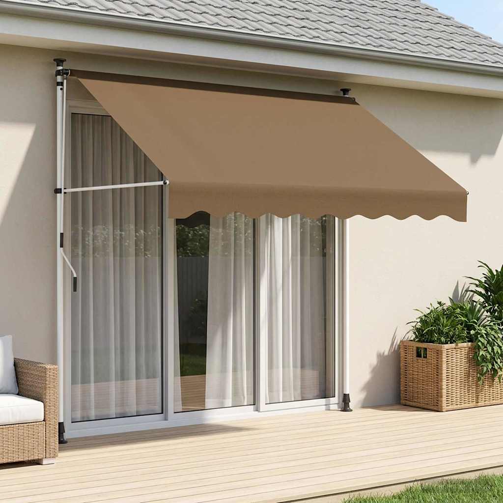 Manuell einziehbare Markise Beige 150 cm