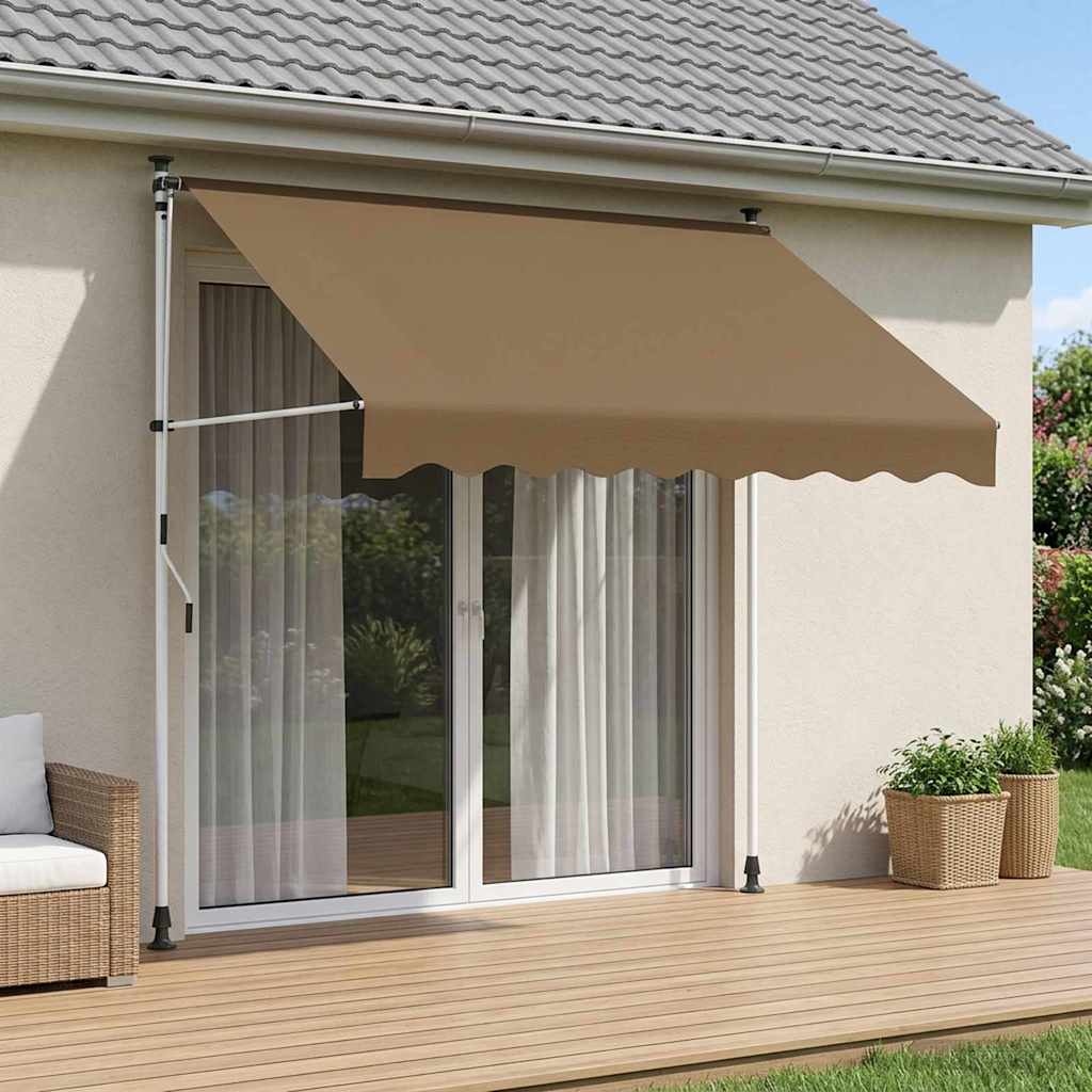 Manuell einziehbare Markise Beige 250 cm