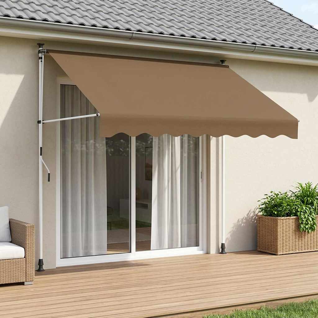 Manuell einziehbare Markise Beige 300 cm