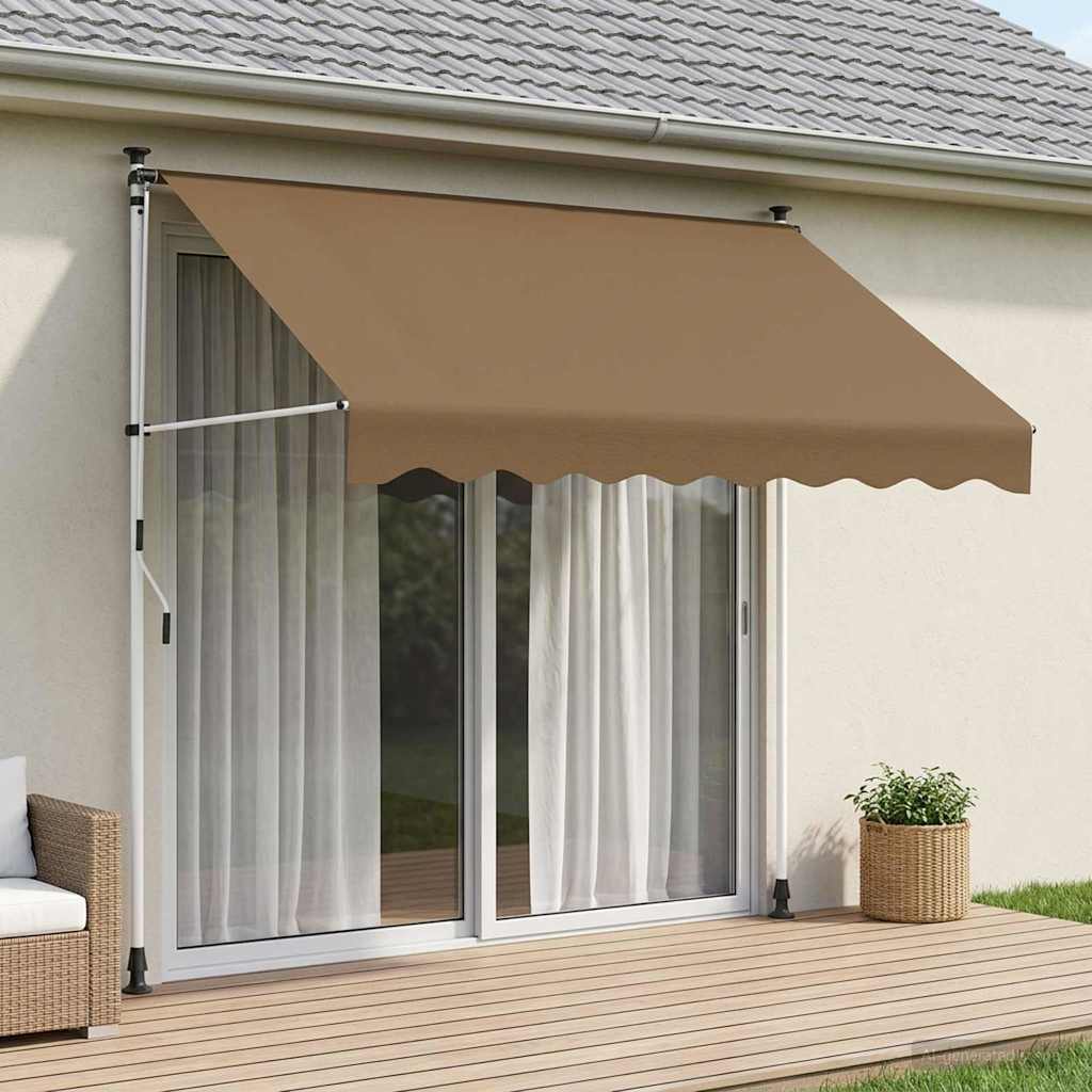 Manuell einziehbare Markise Beige 350 cm
