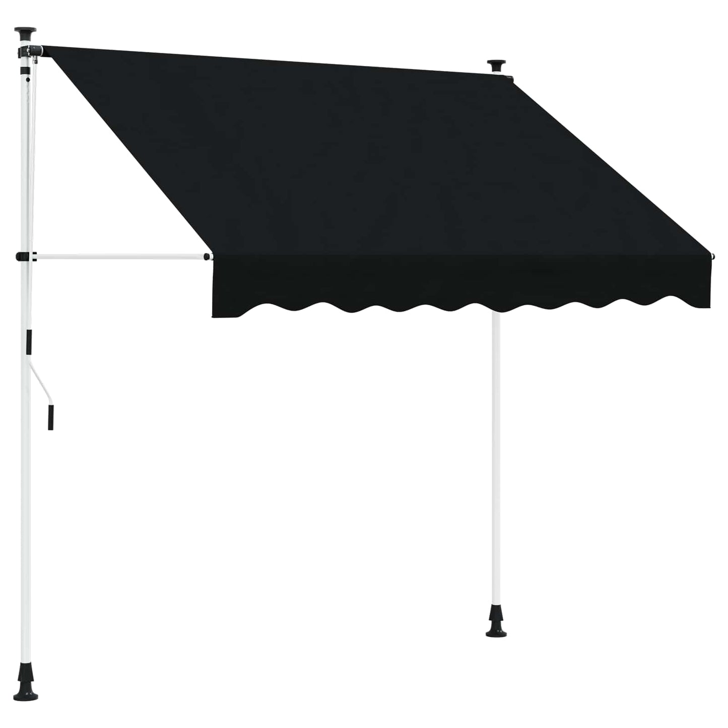 Manuell einziehbare Markise Schwarz 300 cm