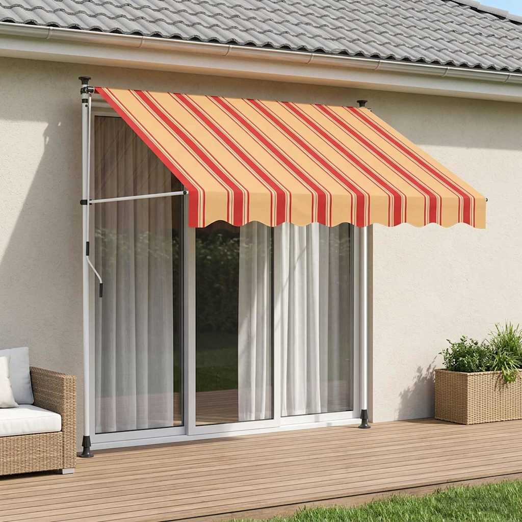 Manuell einziehbare Markise Mehrfarbig 400 x 115 x 300 cm