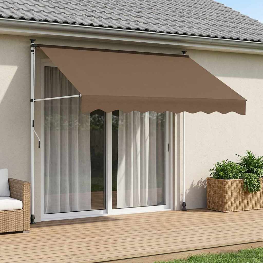 Manuell einziehbare Markise Taupe 100 cm