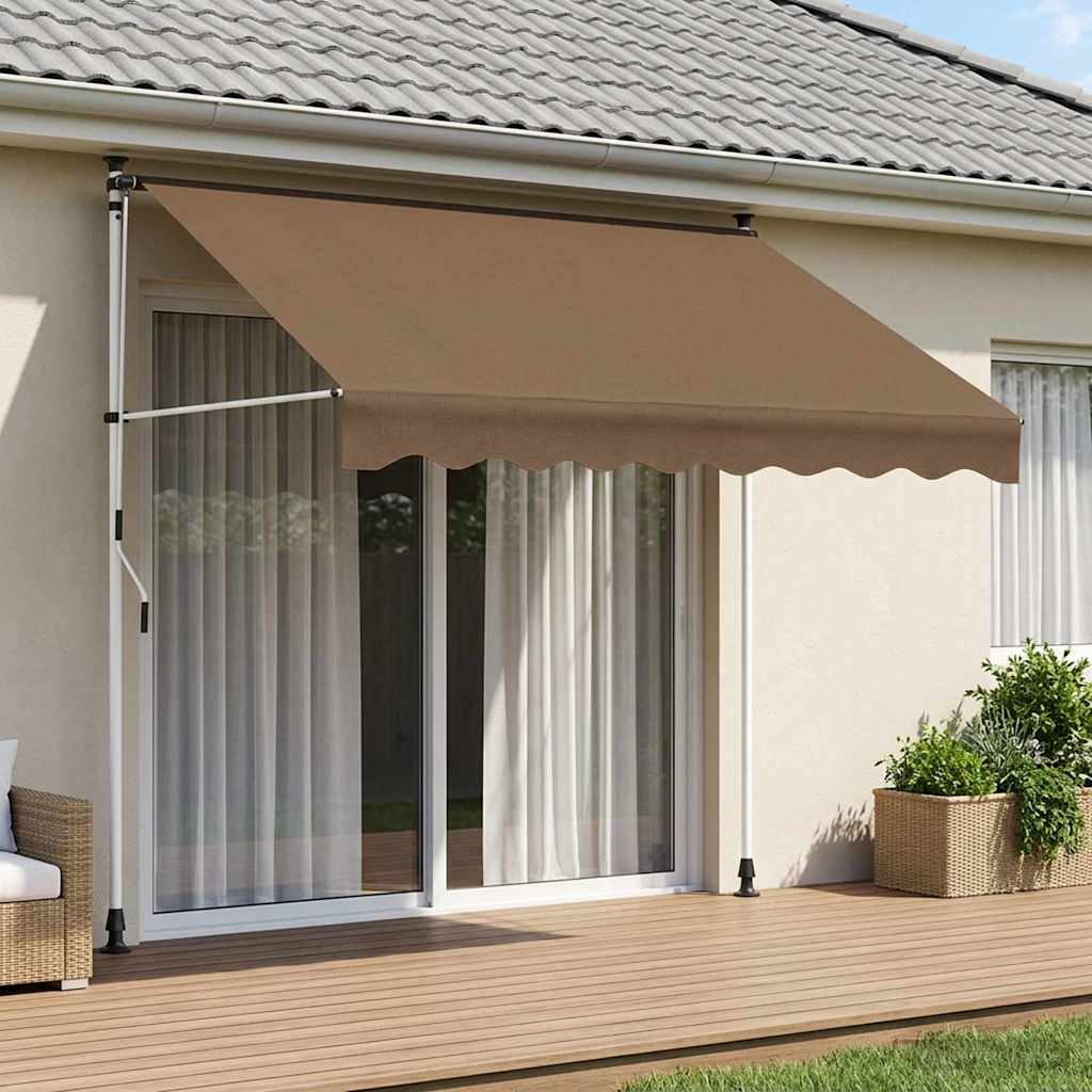 Manuell einziehbare Markise Taupe 150 cm