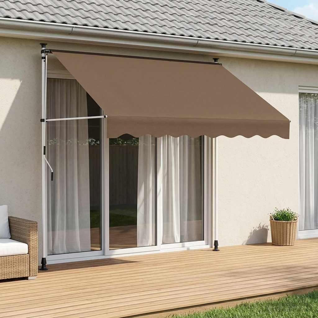 Manuell einziehbare Markise Taupe 200 cm
