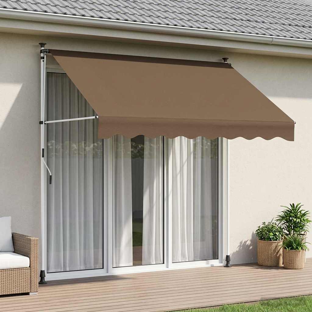 Manuell einziehbare Markise Taupe 250 cm