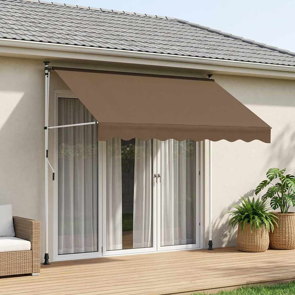 Manuell einziehbare Markise Taupe 350 cm