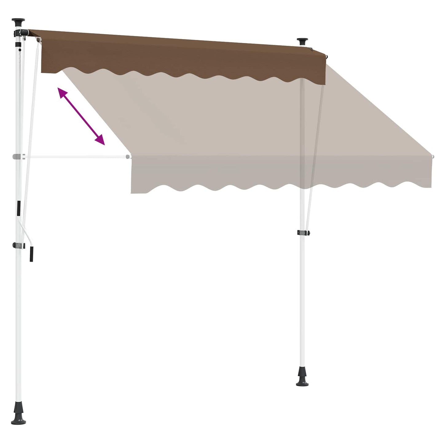 Manuell einziehbare Markise Taupe 400 cm