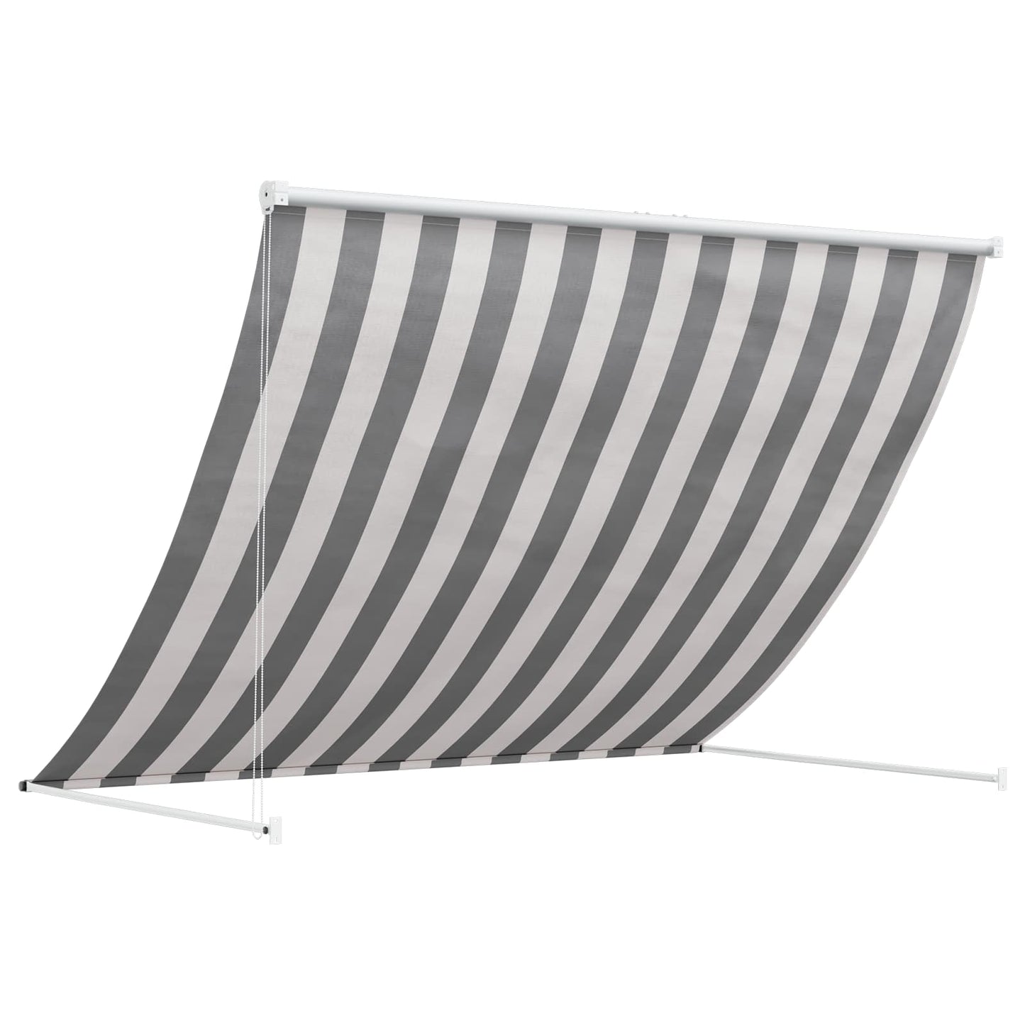 Markise Anthrazit und Weiß 400 x 150 cm