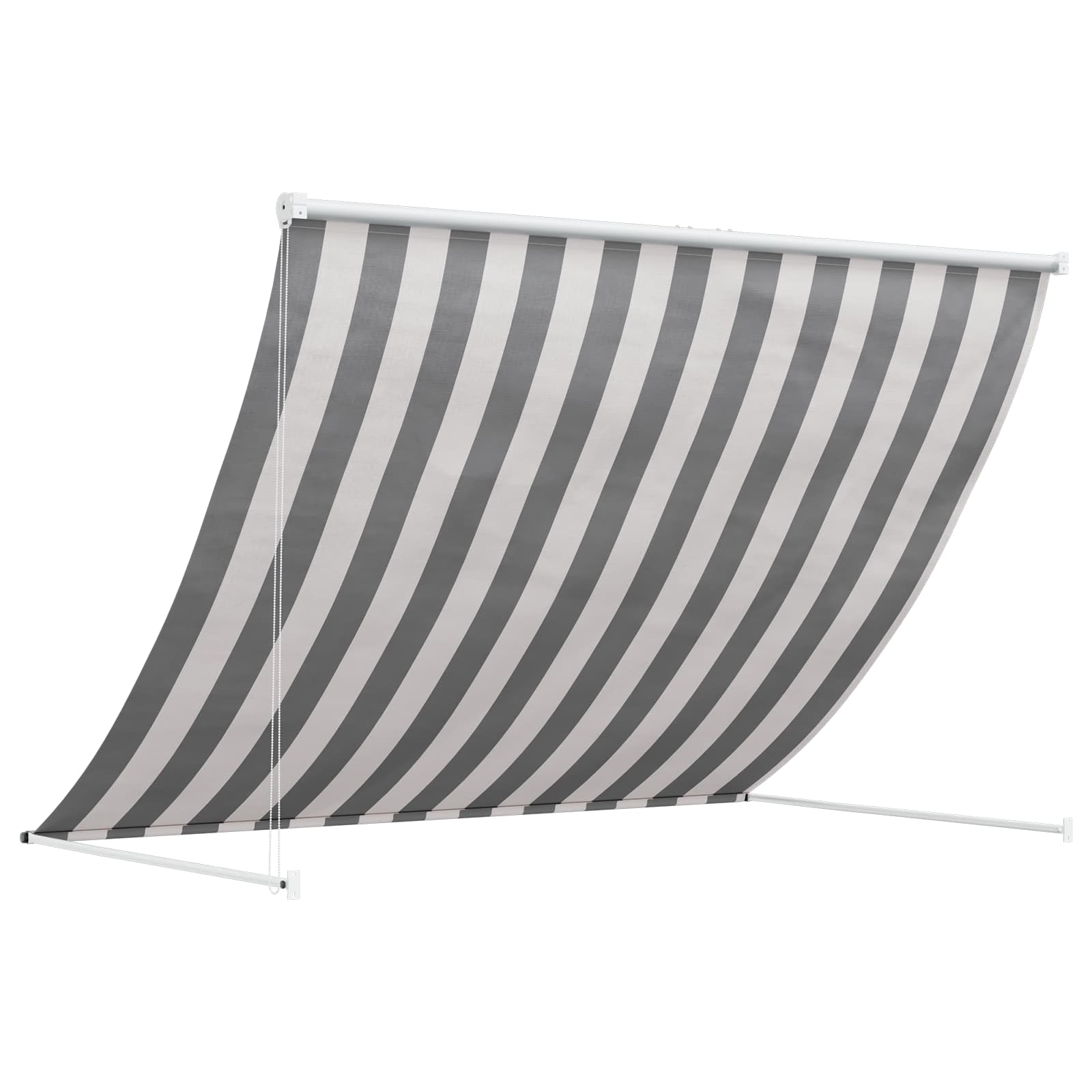 Markise Anthrazit und Weiß 400 x 150 cm