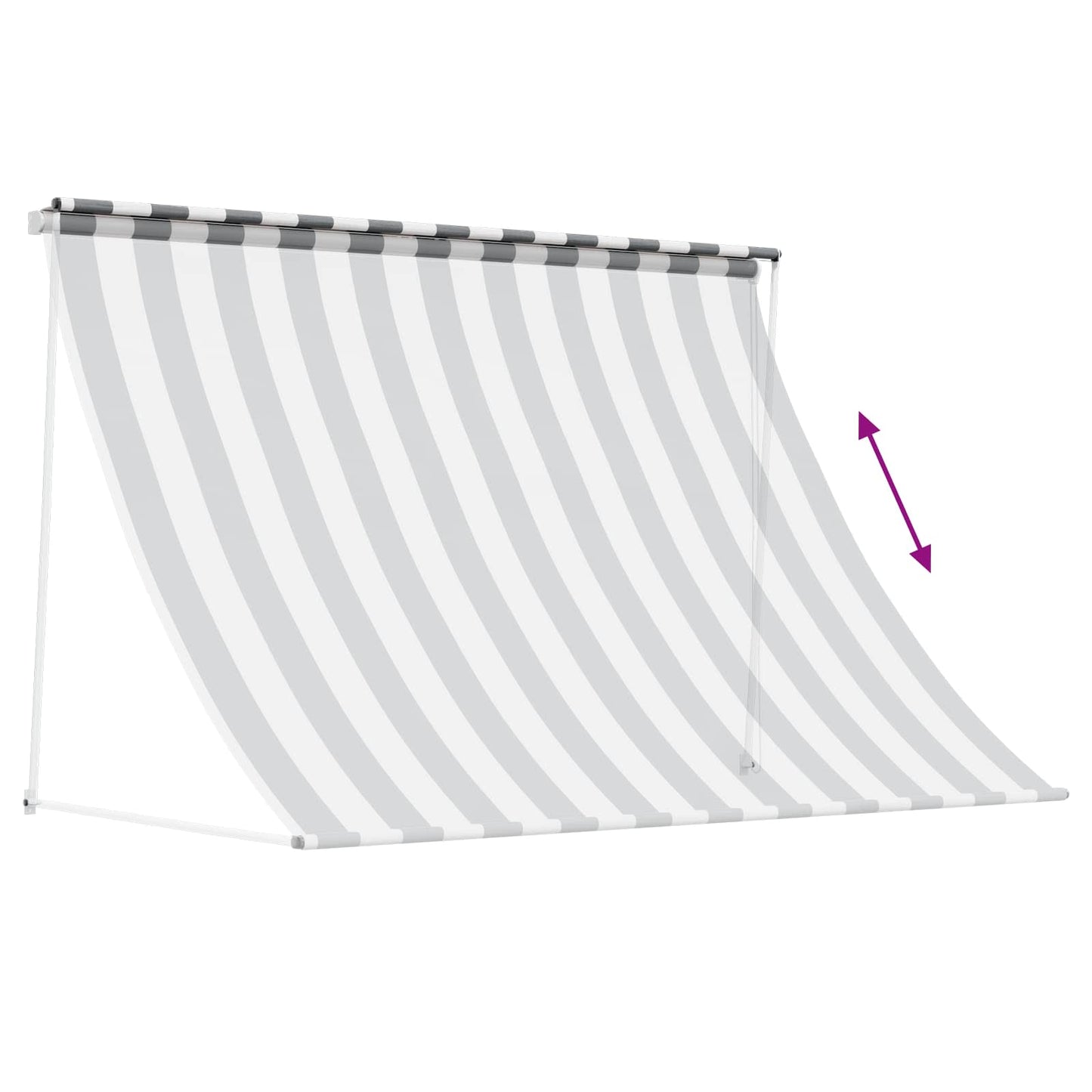 Markise Anthrazit und Weiß 400 x 150 cm