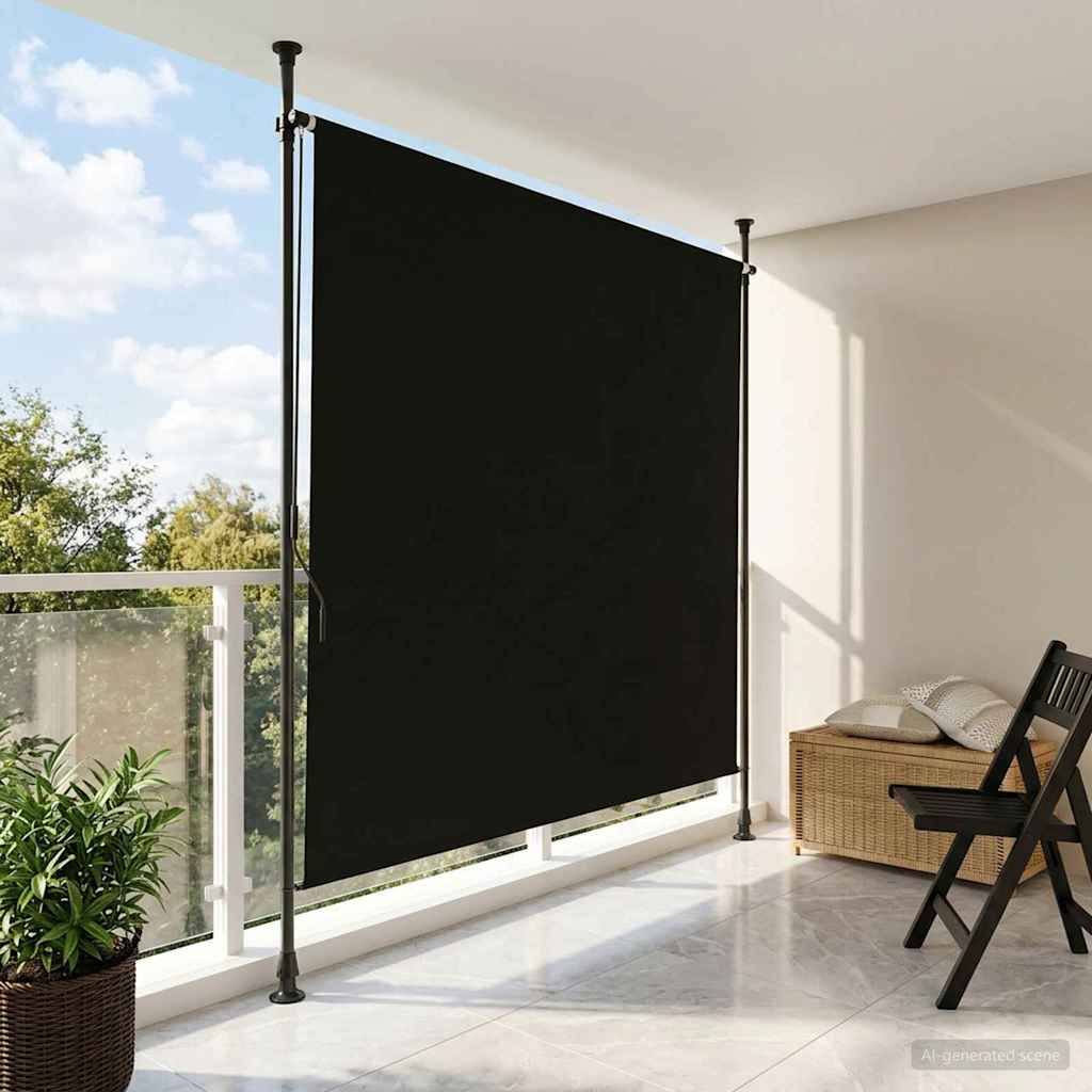 Outdoor Rollo Schwarz 100 x 270 cm