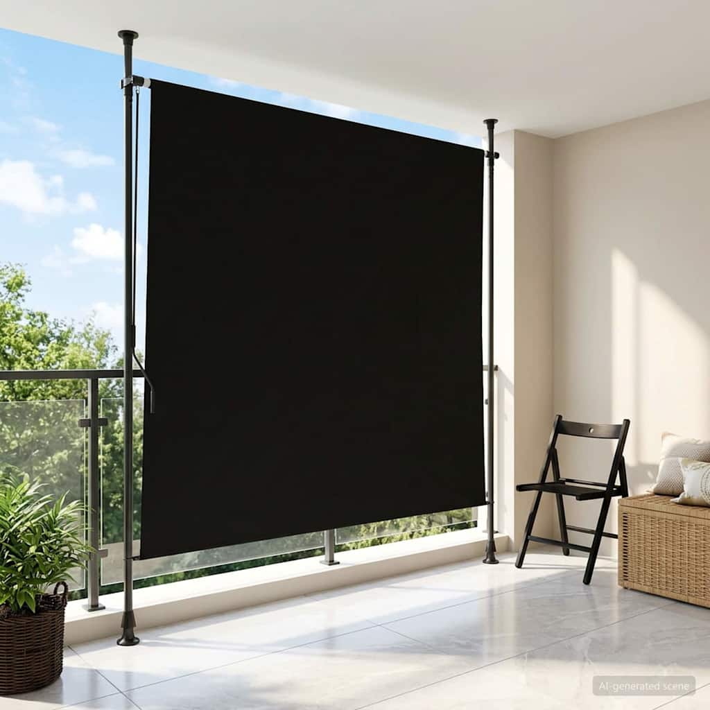 Outdoor Rollo Schwarz 150 x 270 cm