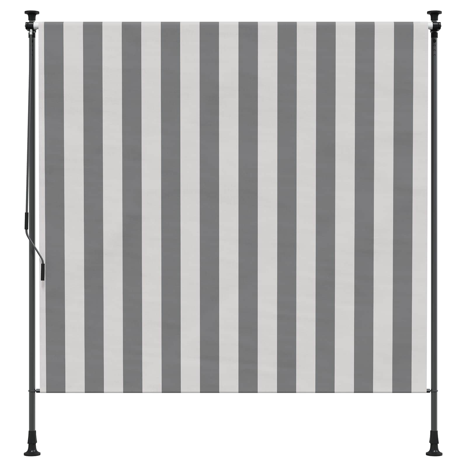 Outdoor Rollo Anthrazit und Weiß 100 x 270 cm