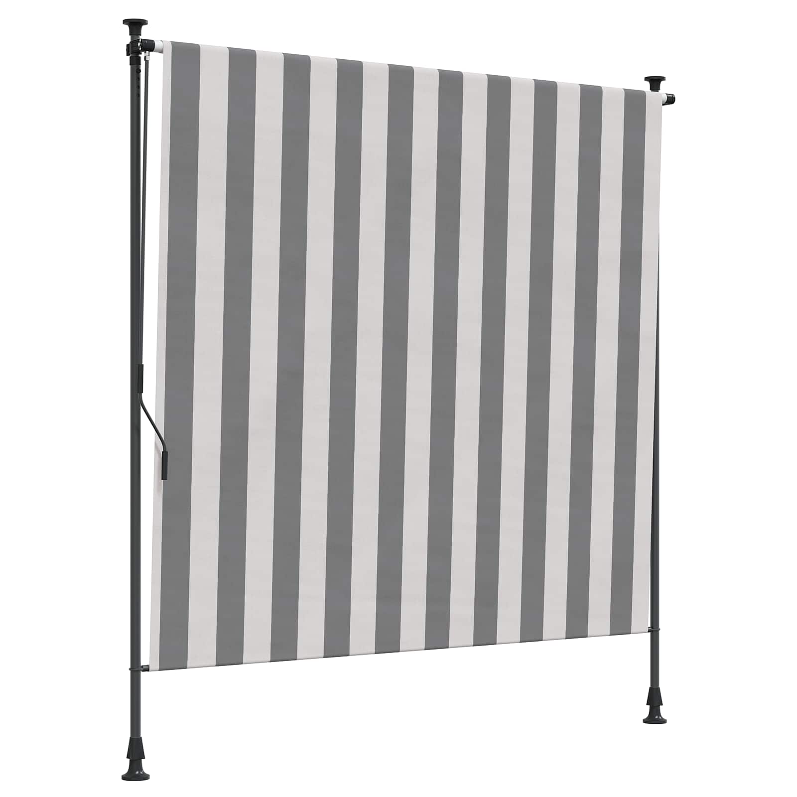 Outdoor Rollo Anthrazit und Weiß 120 x 270 cm