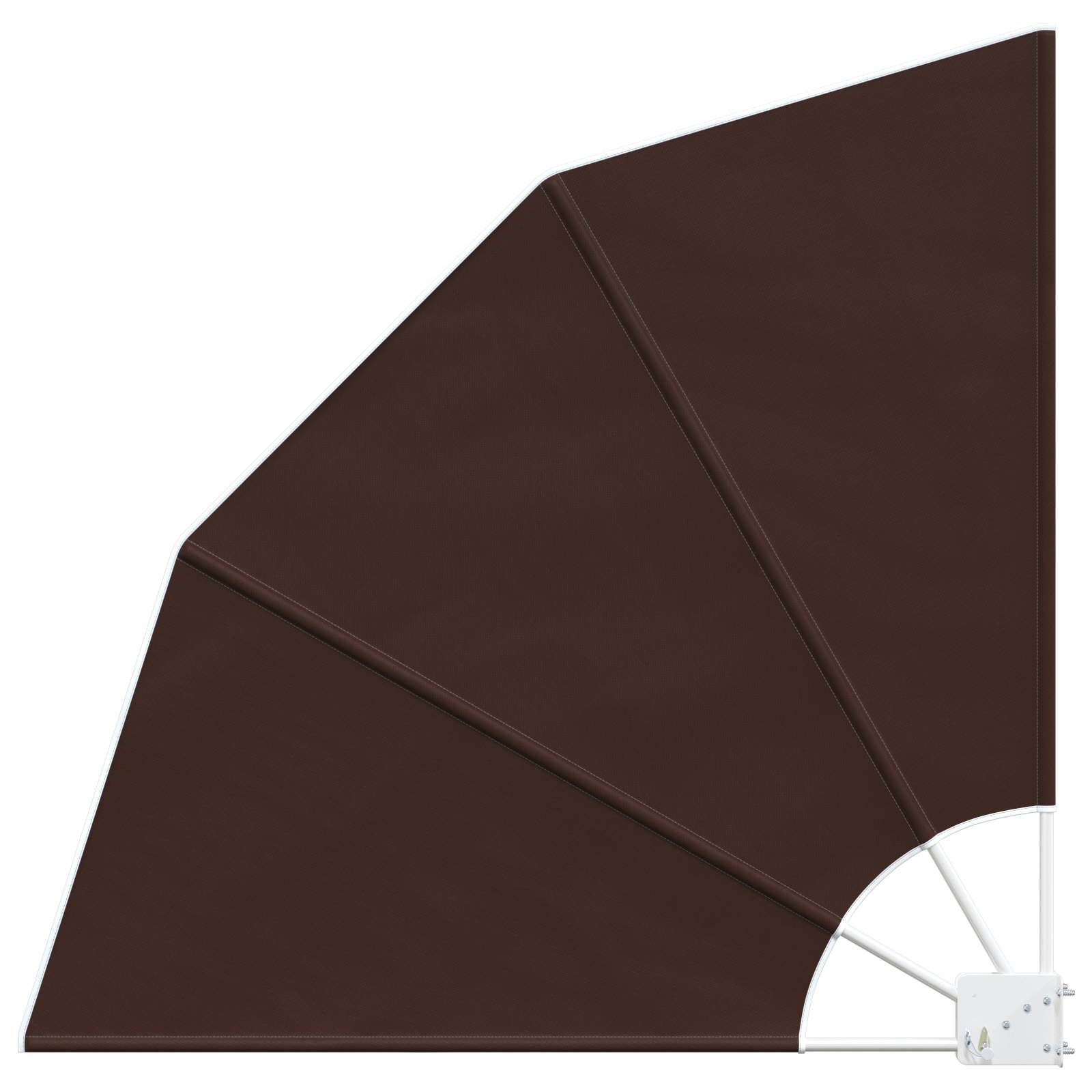 Balkon Sichtschutz 140 x 140 cm Polyester Braun