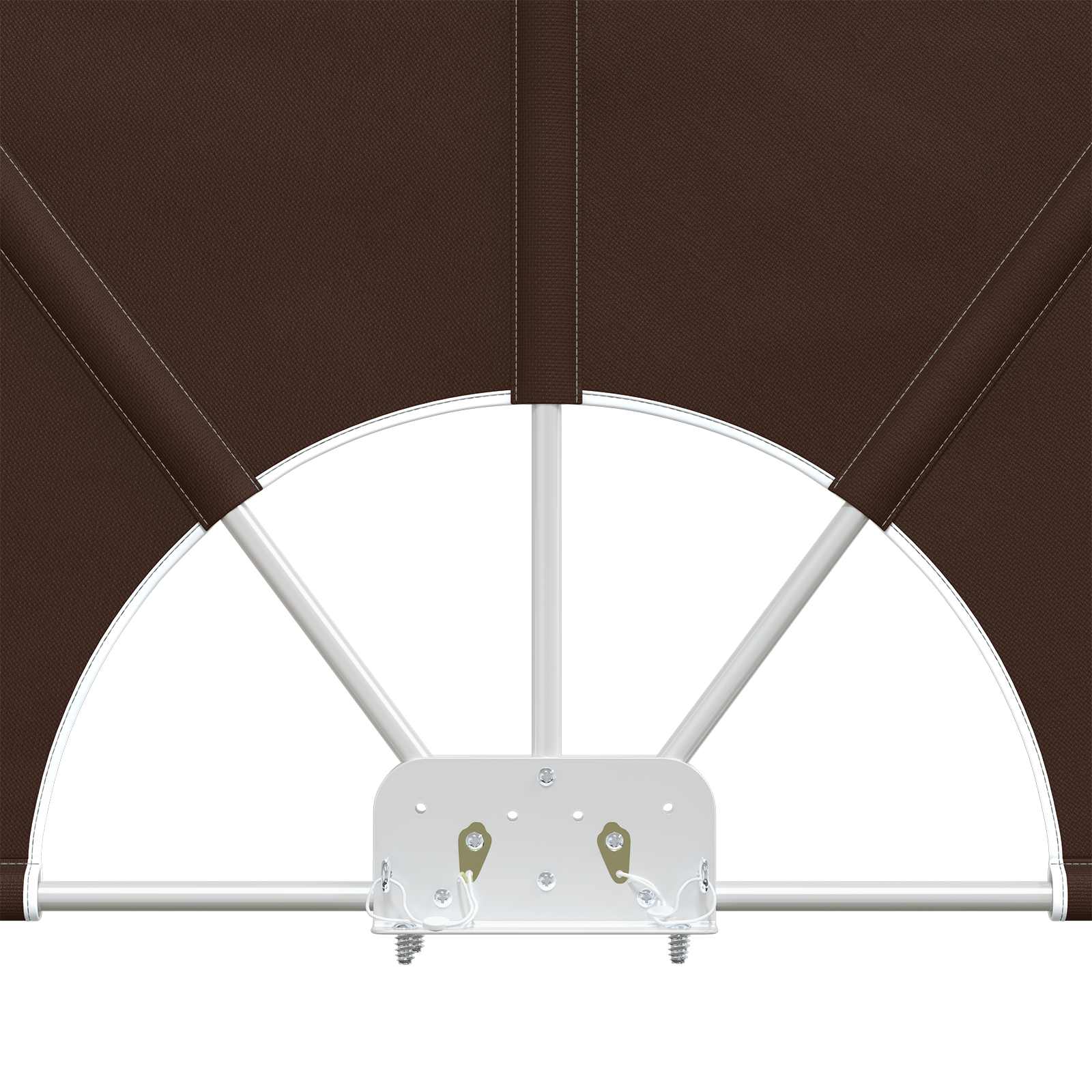 Balkon Sichtschutz 240 x 160 cm Polyester Rechtwinklig Braun
