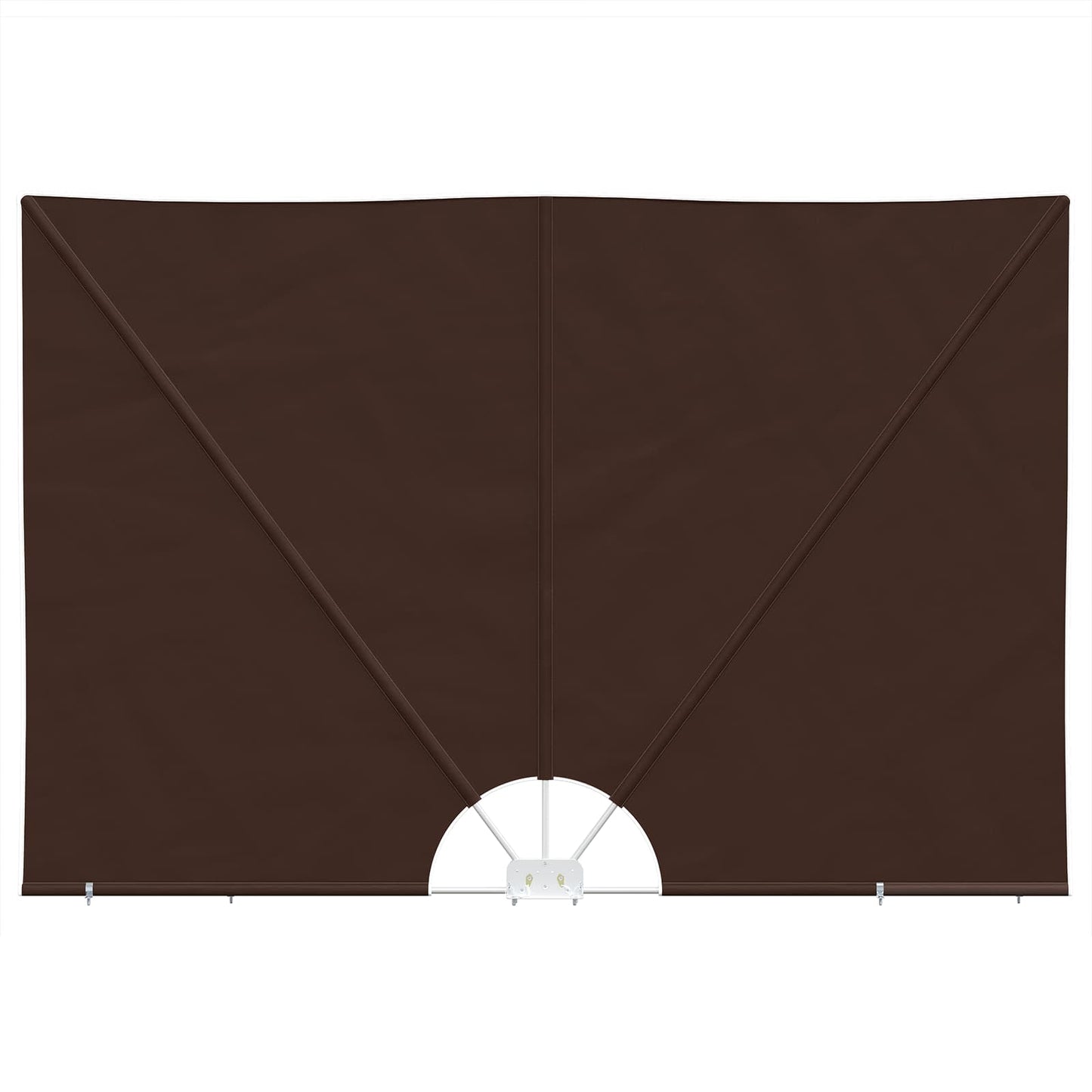Balkon Sichtschutz 240 x 160 cm Polyester Rechtwinklig Braun